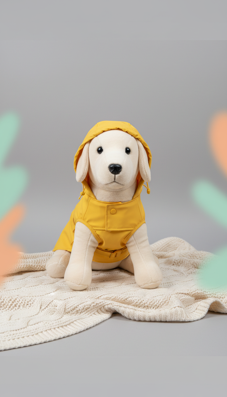 Impermeable amarillo sol para perros